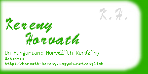 kereny horvath business card